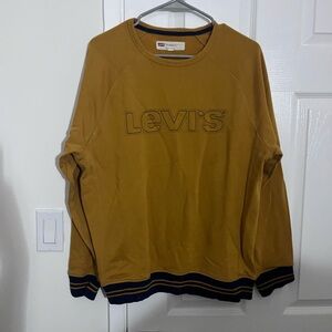 Levi's Golden Sweatshirt with Navy Accents